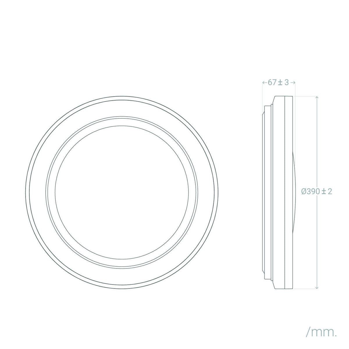 Plafón LED 24W Circular Metal Danne