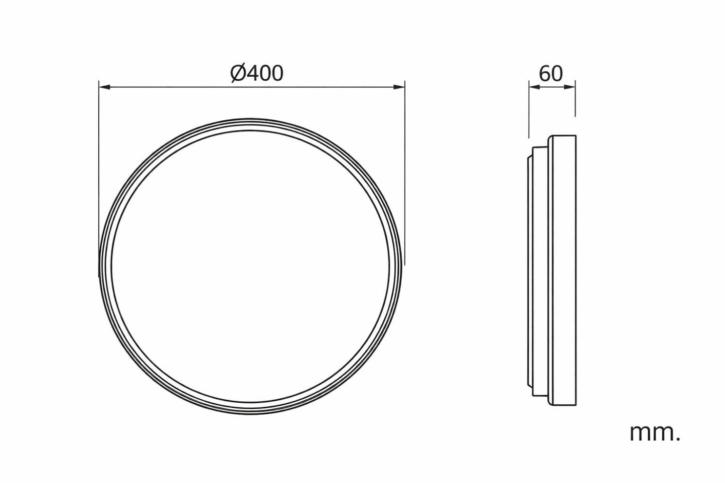 Plafón LED 24W Circular Ø400 mm Nysted