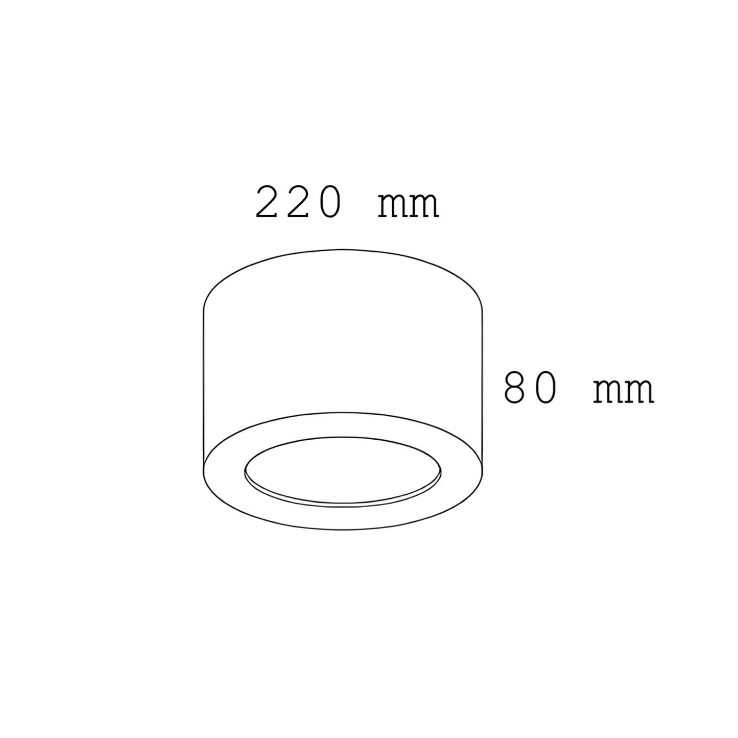 Plafón LED 24W Circular Aluminio Luz Indirecta Ø175 mm Tokkai