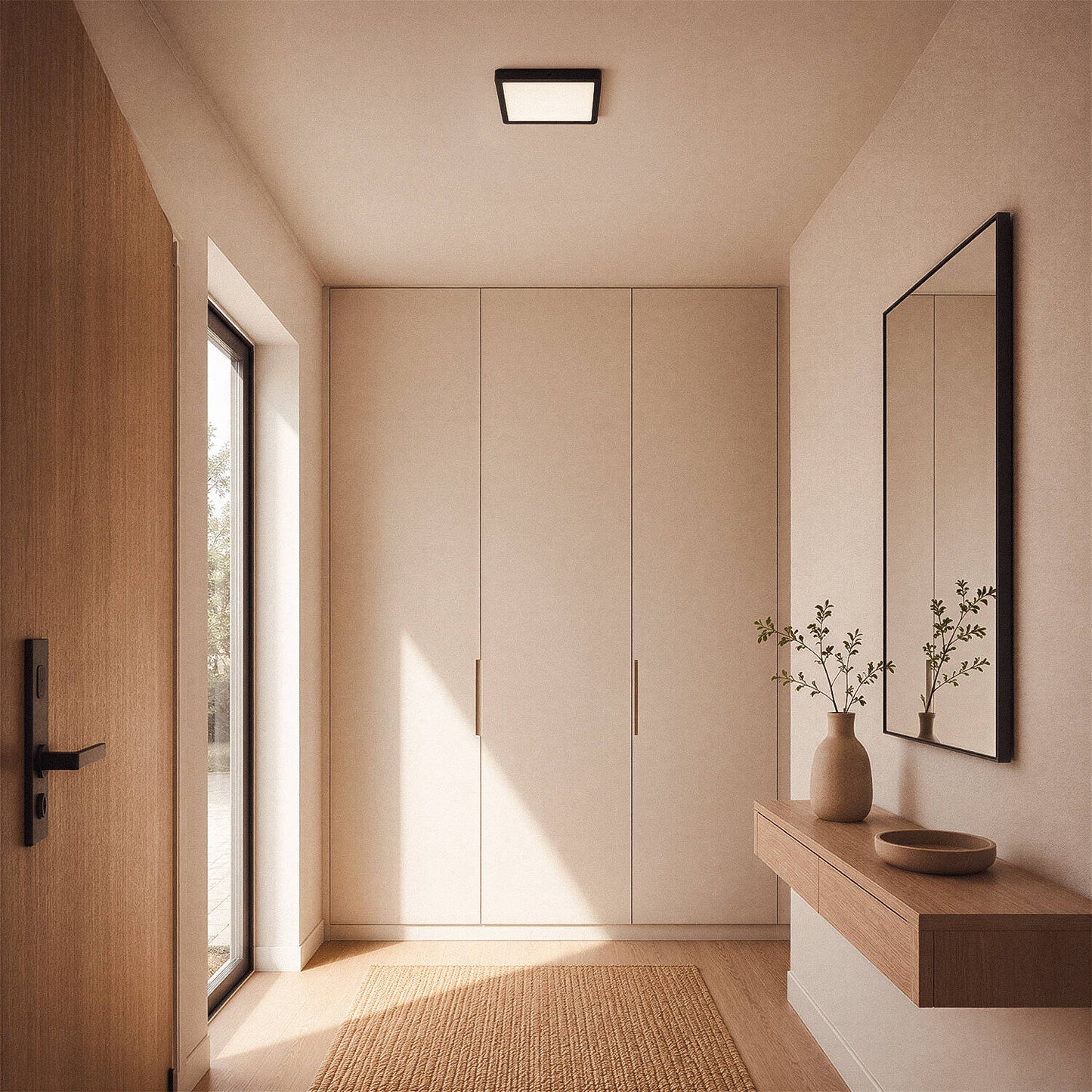 Plafón LED 24W Cuadrado Aluminio 280x280 mm Slim CCT Seleccionable Galán SwitchDimm