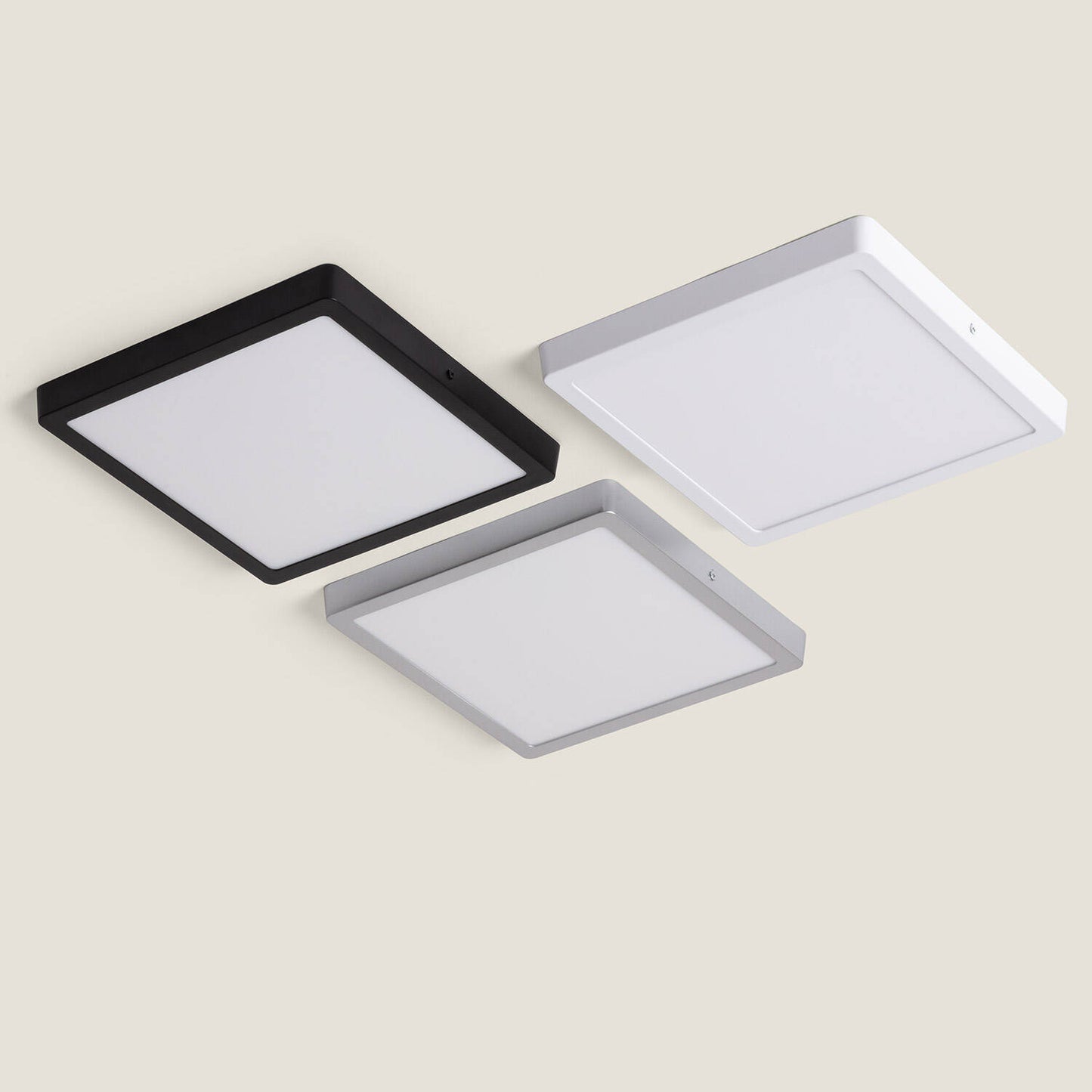 Plafón LED 24W Cuadrado Aluminio 280x280 mm Slim CCT Seleccionable Galán SwitchDimm