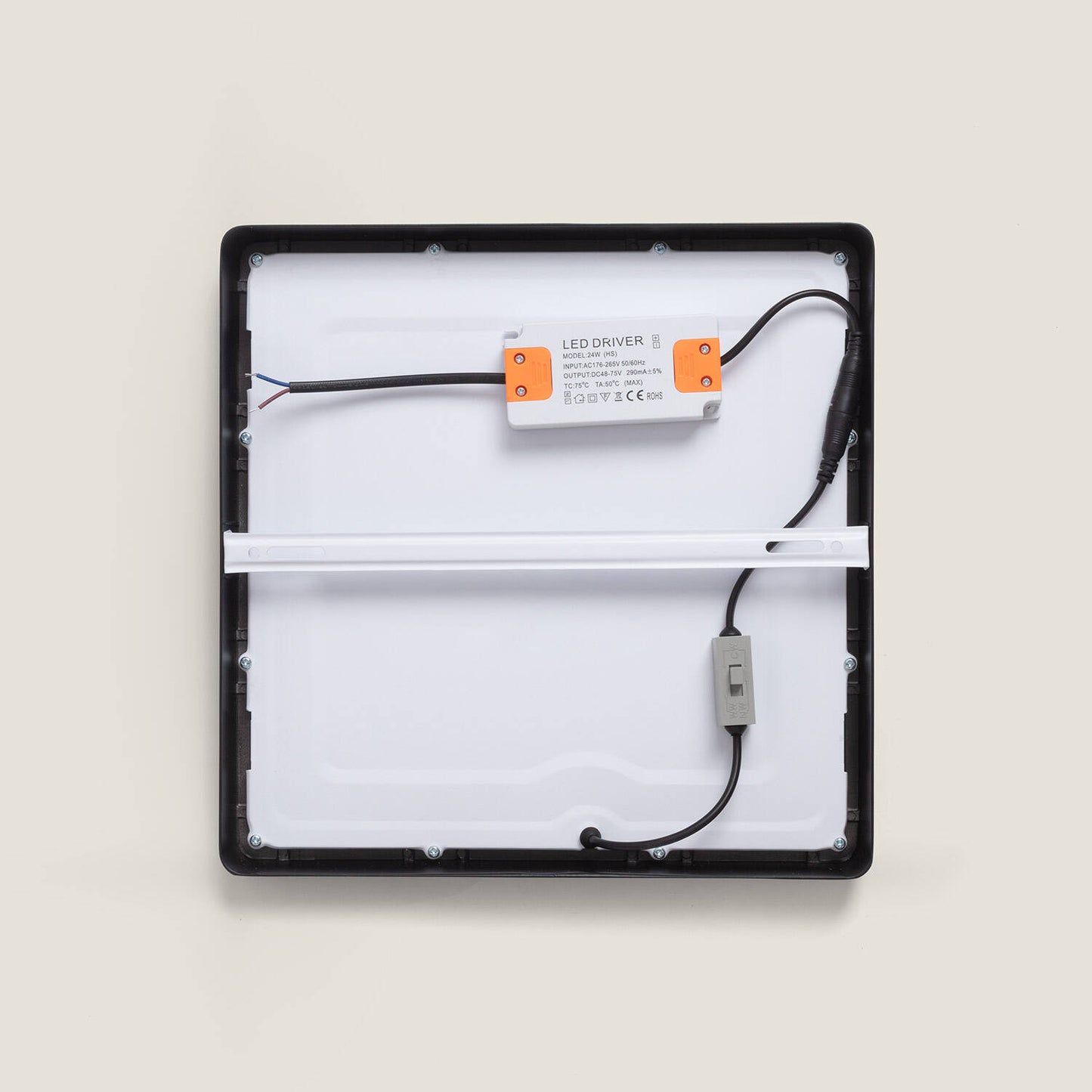 Plafón LED 24W Cuadrado Aluminio 280x280 mm Slim CCT Seleccionable Galán SwitchDimm