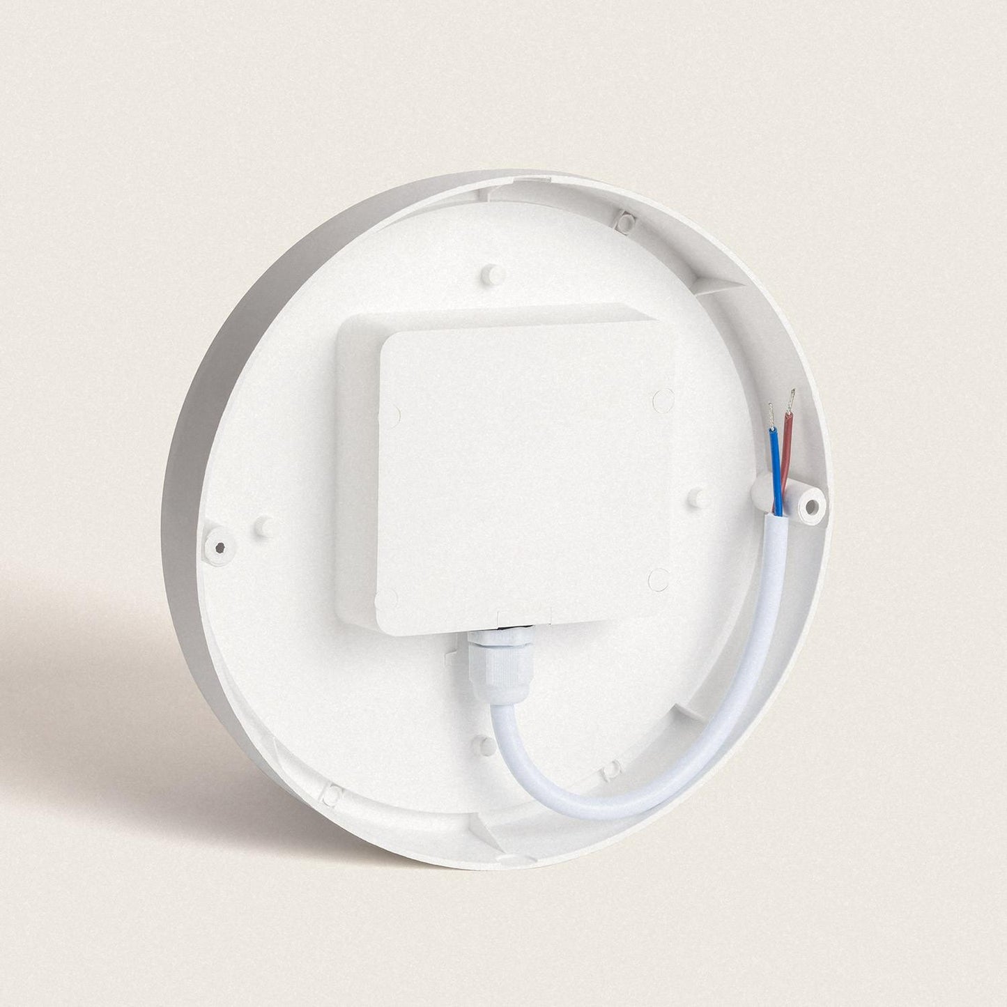 Plafón LED 25W Circular para Exterior Ø175 mm IP65 con Detector de Movimiento Hublot White