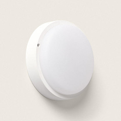 Plafón LED 25W Circular para Exterior Ø175 mm IP65 con Detector de Movimiento Hublot White
