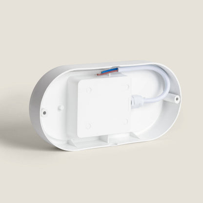 Plafón LED 25W Oval para Exterior 94x198 mm IP65 con Sensor de Movimiento y Crepuscular Hublot White