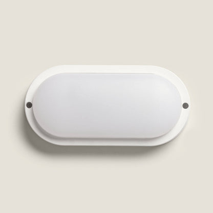 Plafón LED 25W Oval para Exterior 94x198 mm IP65 con Sensor de Movimiento y Crepuscular Hublot White