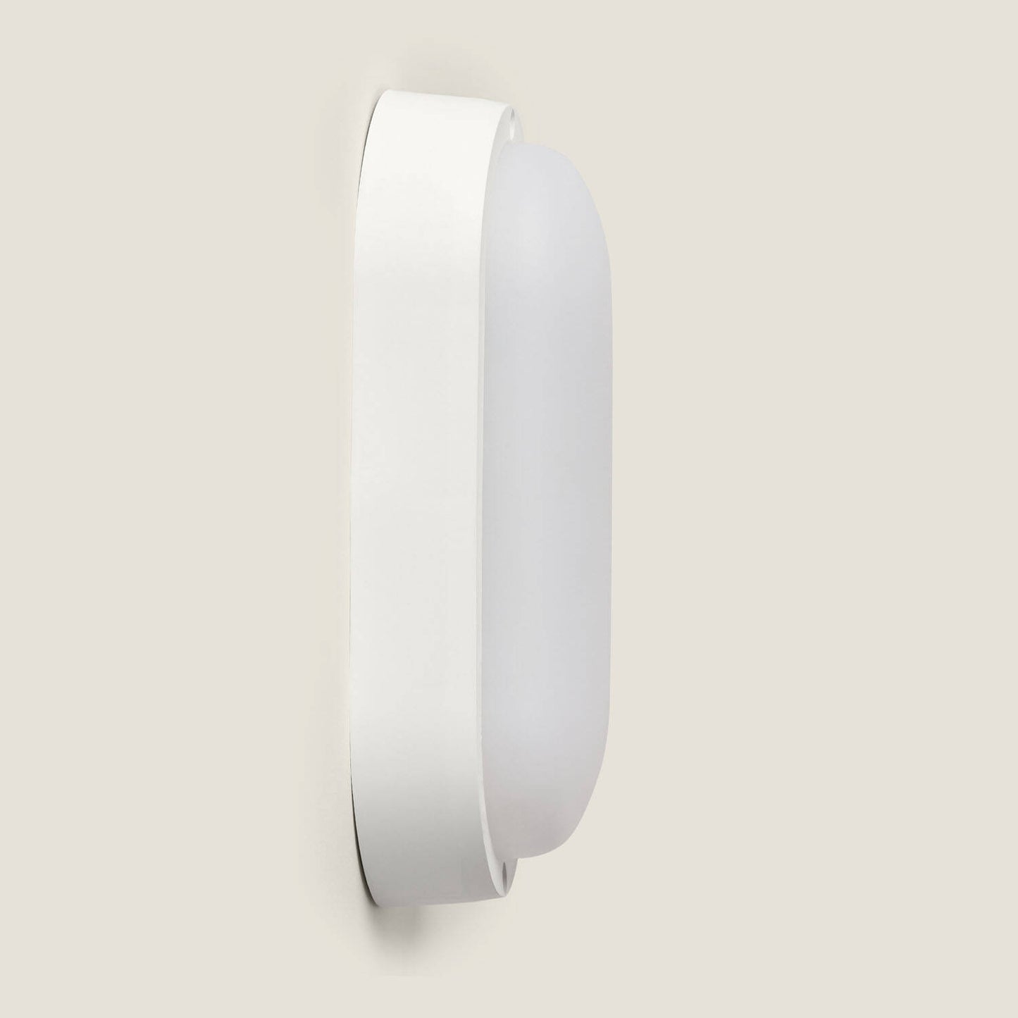 Plafón LED 25W Oval para Exterior 94x198 mm IP65 con Sensor de Movimiento y Crepuscular Hublot White