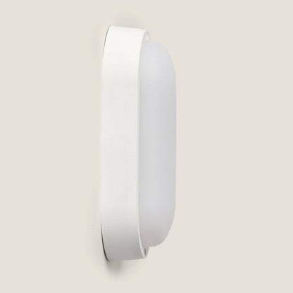 Plafón LED 25W Oval para Exterior 94x198 mm IP65 con Sensor de Movimiento y Crepuscular Hublot White
