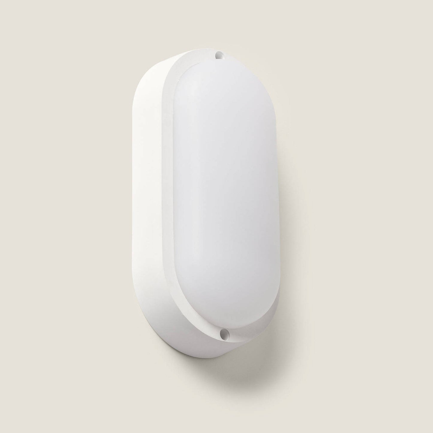 Plafón LED 25W Oval para Exterior 94x198 mm IP65 con Sensor de Movimiento y Crepuscular Hublot White