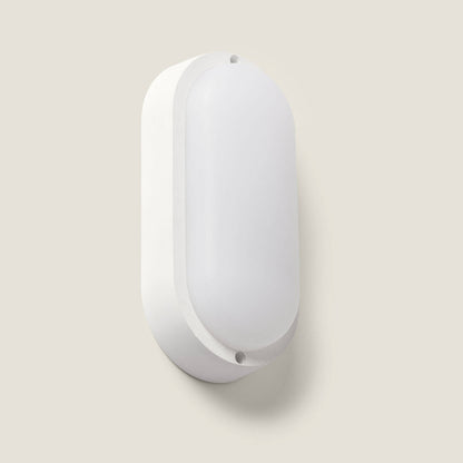 Plafón LED 25W Oval para Exterior 94x198 mm IP65 con Sensor de Movimiento y Crepuscular Hublot White