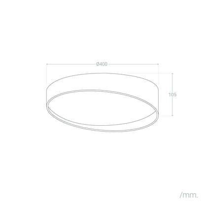 Plafón LED 28W Circular Ø400 mm CCT Seleccionable Liam