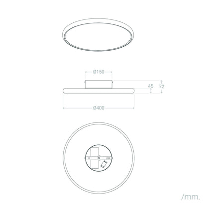 Plafón LED 28W Metal CCT Seleccionable Meisel