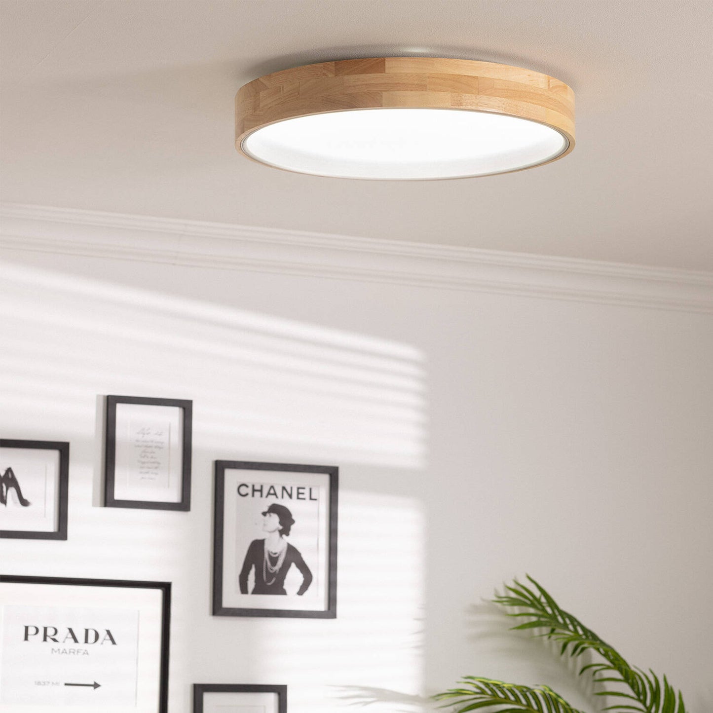 Plafón LED 30W Circular Madera y Aluminio Ø570 mm CCT Seleccionable Dari