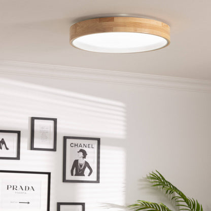 Plafón LED 30W Circular Madera y Aluminio Ø570 mm CCT Seleccionable Dari