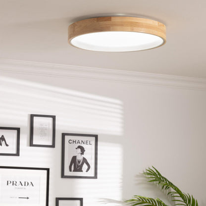 Plafón LED 30W Circular Madera y Aluminio Ø570 mm CCT Seleccionable Dari