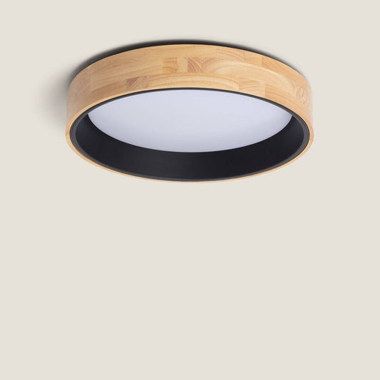 Plafón LED 30W Circular Madera y Aluminio Ø570 mm CCT Seleccionable Dari