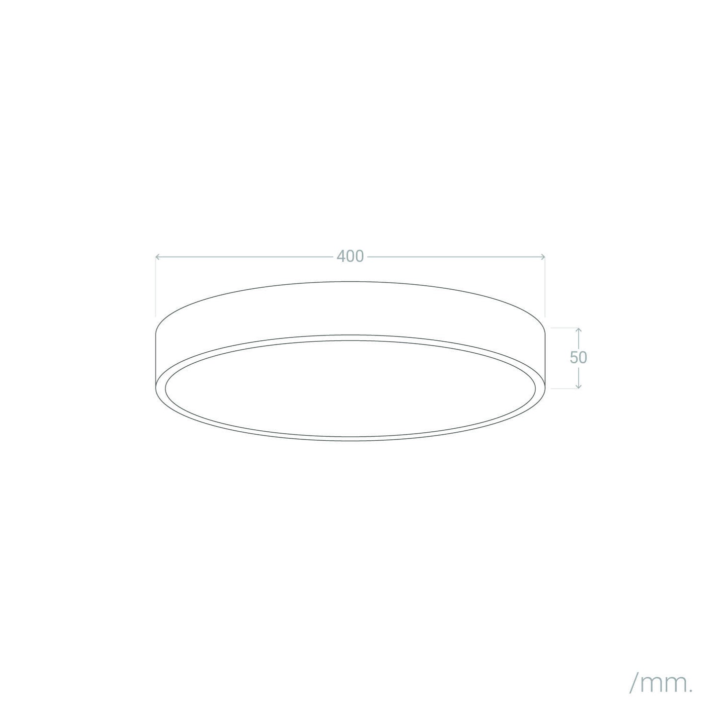 Plafón LED 30W Circular Metal Ø400 mm CCT Seleccionable Hidria