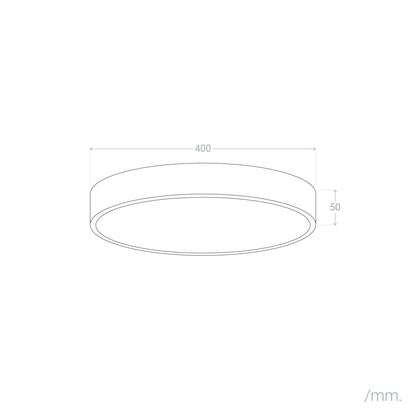 Plafón LED 30W Circular Metal Ø400 mm CCT Seleccionable Hidria