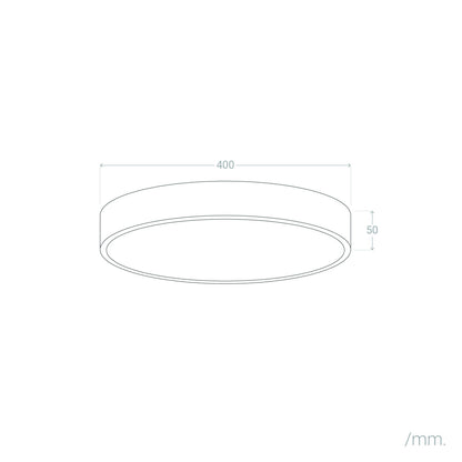 Plafón LED 30W Circular Metal Ø400 mm CCT Seleccionable Hidria