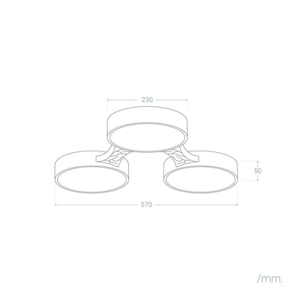 Plafón LED 30W Madera y Aluminio CCT Seleccionable Sams