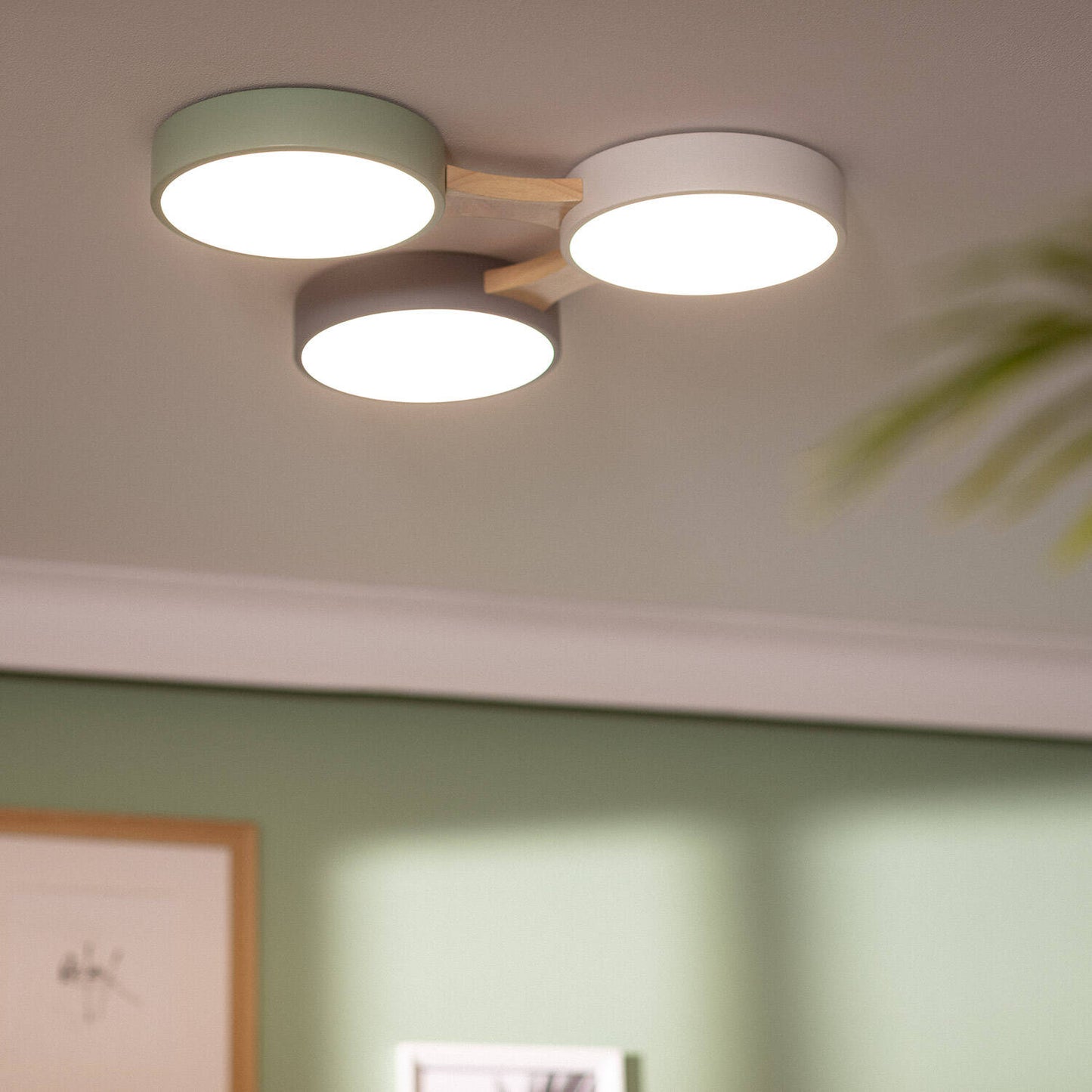 Plafón LED 30W Madera y Aluminio CCT Seleccionable Sams
