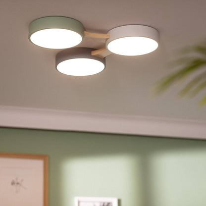 Plafón LED 30W Madera y Aluminio CCT Seleccionable Sams