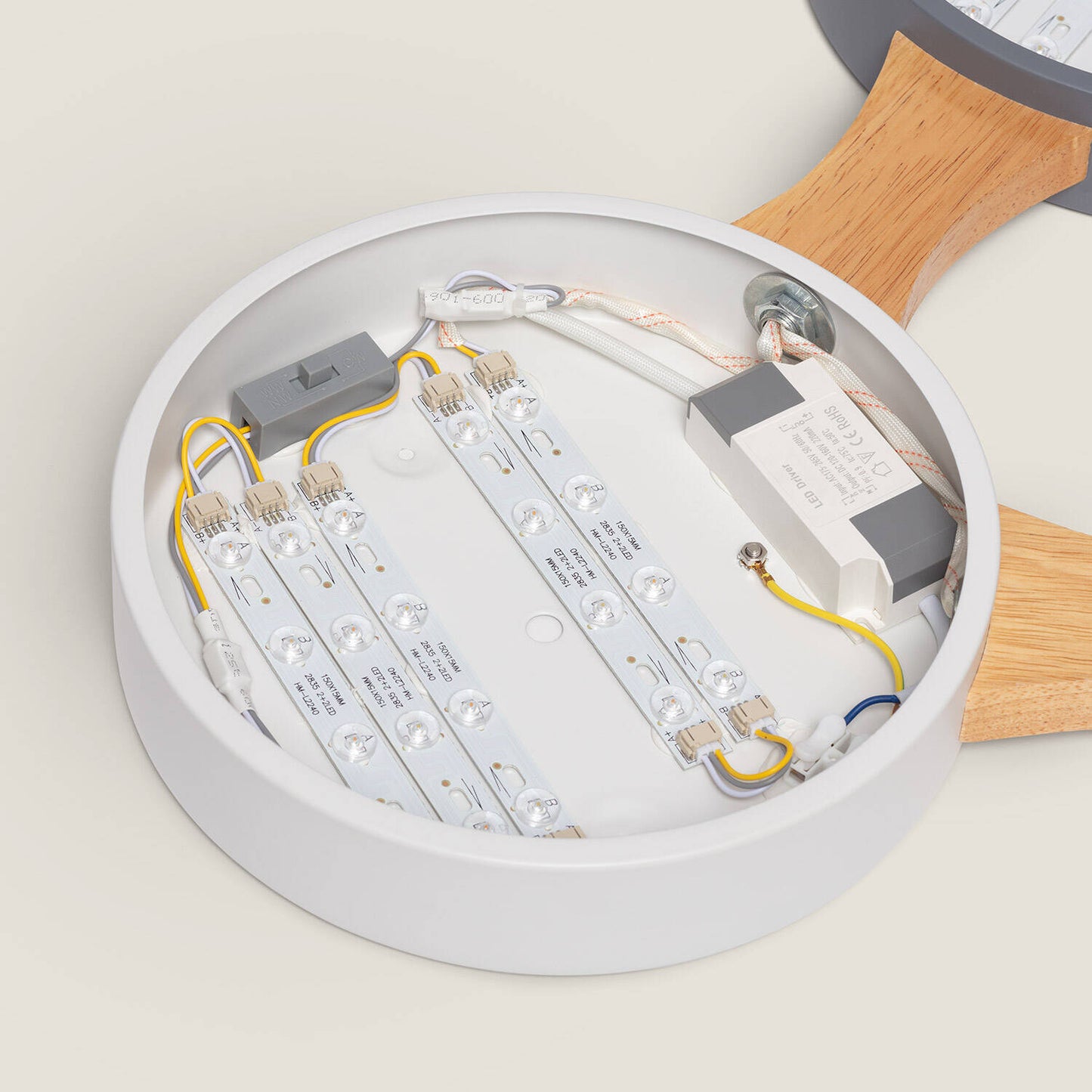Plafón LED 30W Madera y Aluminio CCT Seleccionable Sams
