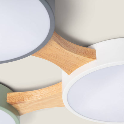 Plafón LED 30W Madera y Aluminio CCT Seleccionable Sams