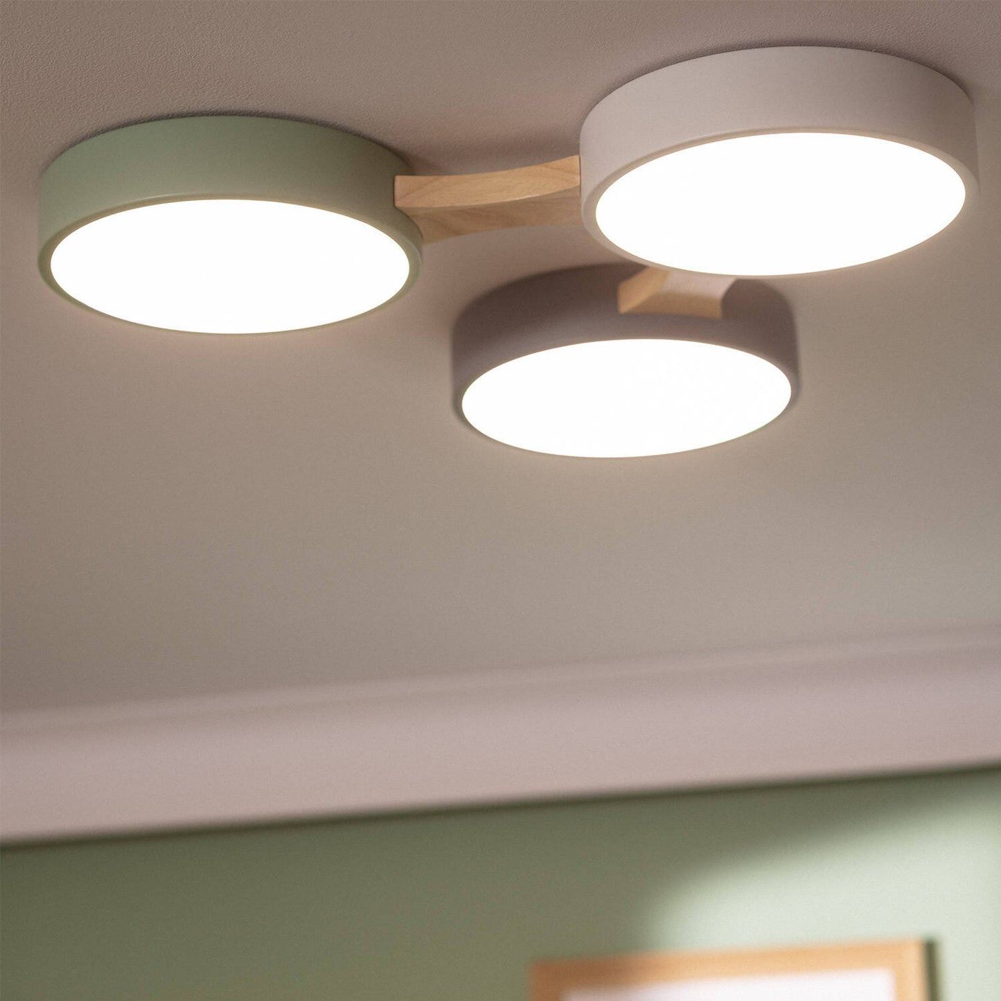 Plafón LED 30W Madera y Aluminio CCT Seleccionable Sams