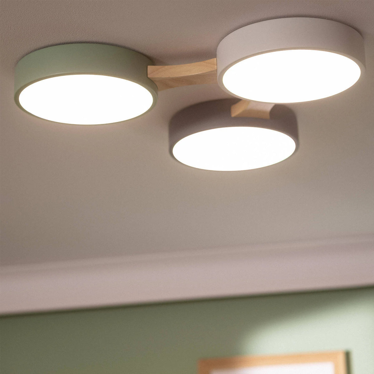 Plafón LED 30W Madera y Aluminio CCT Seleccionable Sams