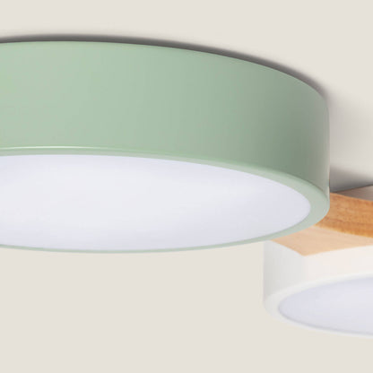 Plafón LED 30W Madera y Aluminio CCT Seleccionable Sams