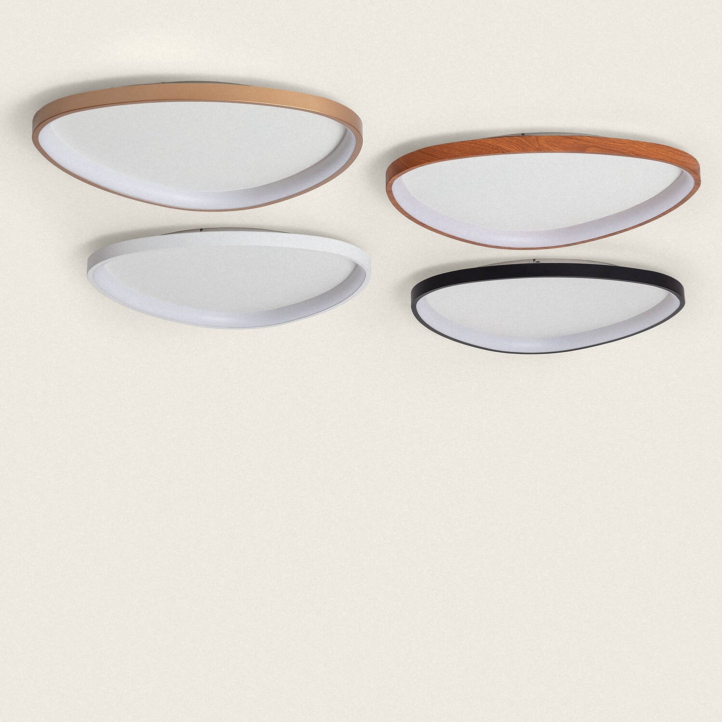 Plafón LED 30W Ovalado Aluminio Ø600 mm CCT Seleccionable Owen