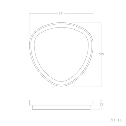 Plafón LED 30W Ovalado Aluminio Ø600 mm CCT Seleccionable Owen