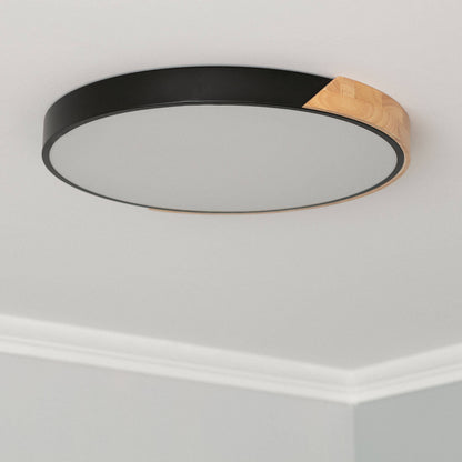 Plafón LED 36W Circular Madera y Aluminio Ø500 mm CCT Seleccionable Semi-Dari