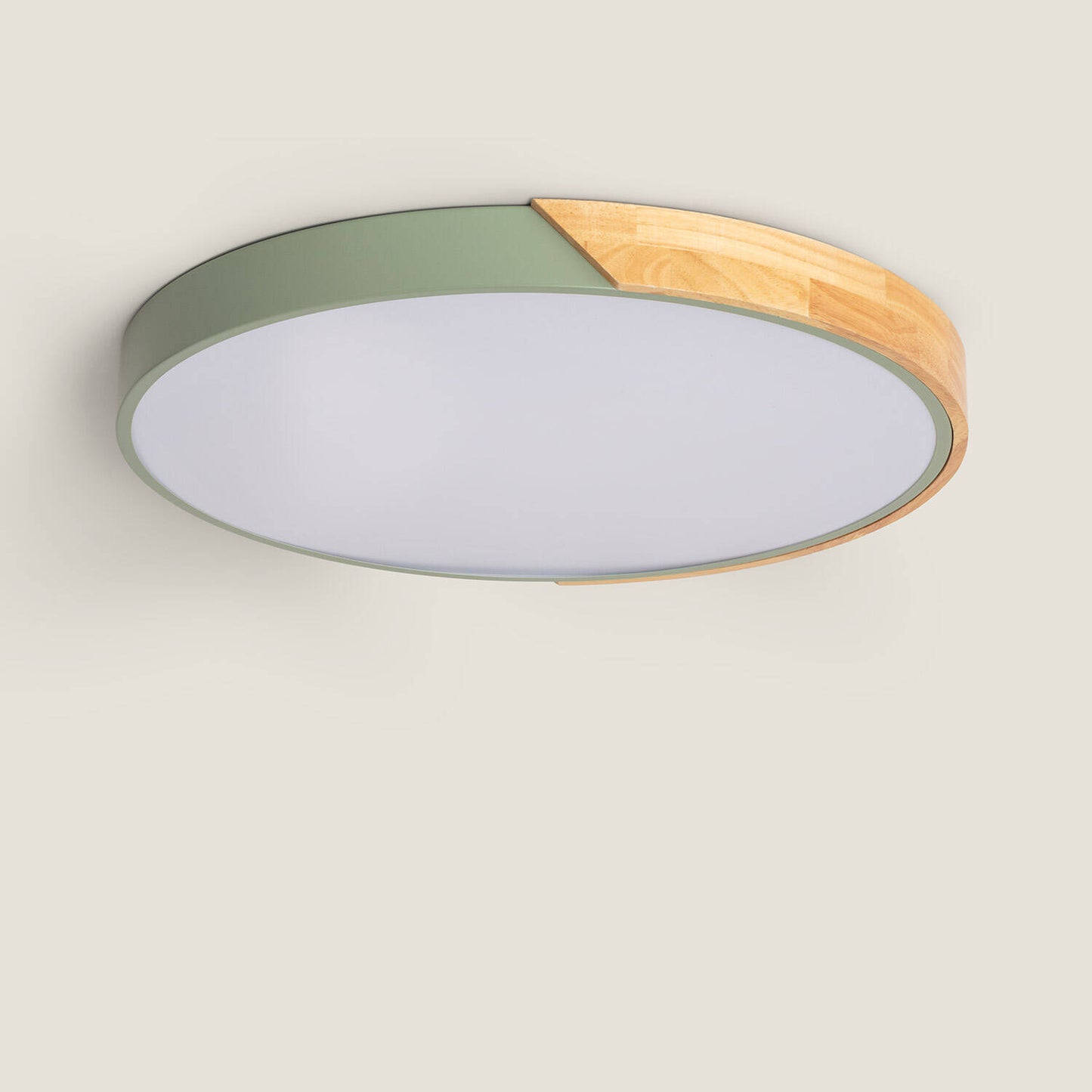 Plafón LED 36W Circular Madera y Aluminio Ø500 mm CCT Seleccionable Semi-Dari