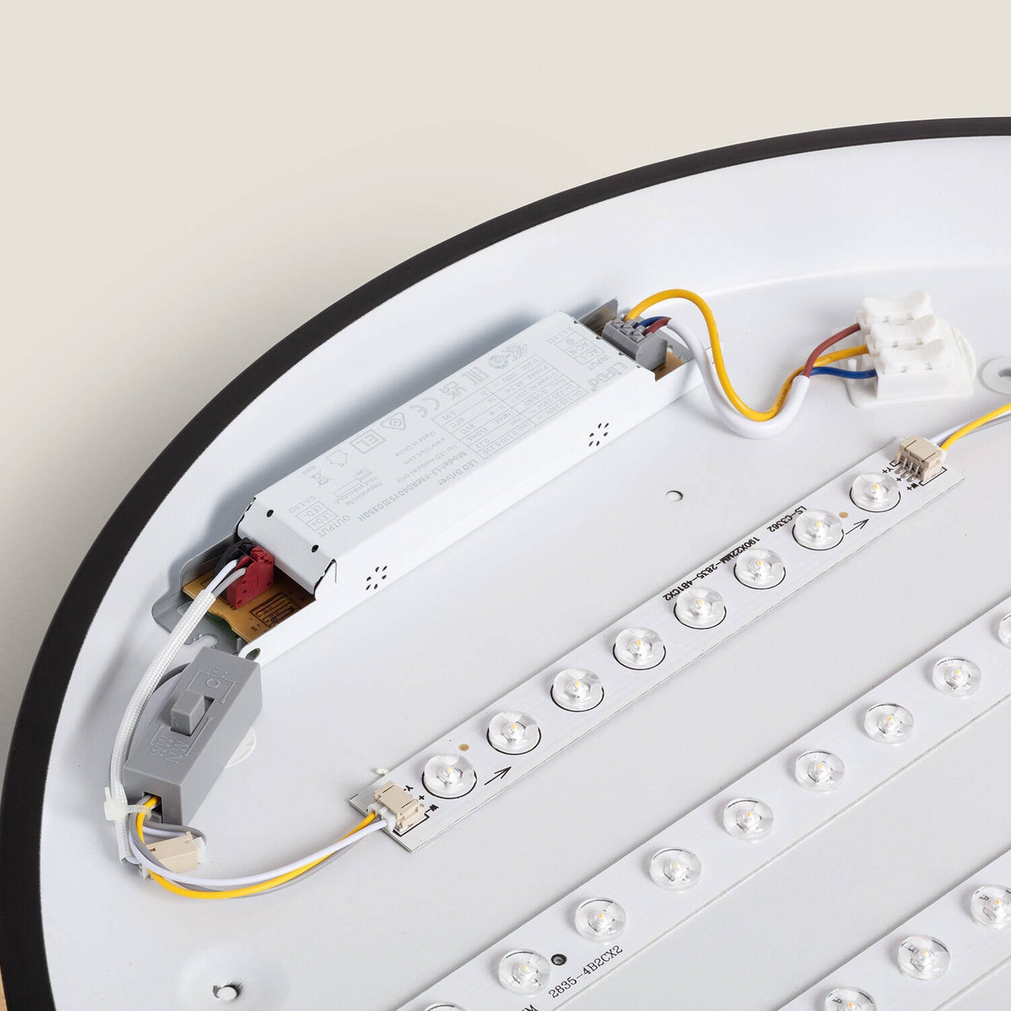 Plafón LED 36W Circular Madera y Aluminio Ø500 mm CCT Seleccionable Semi-Dari