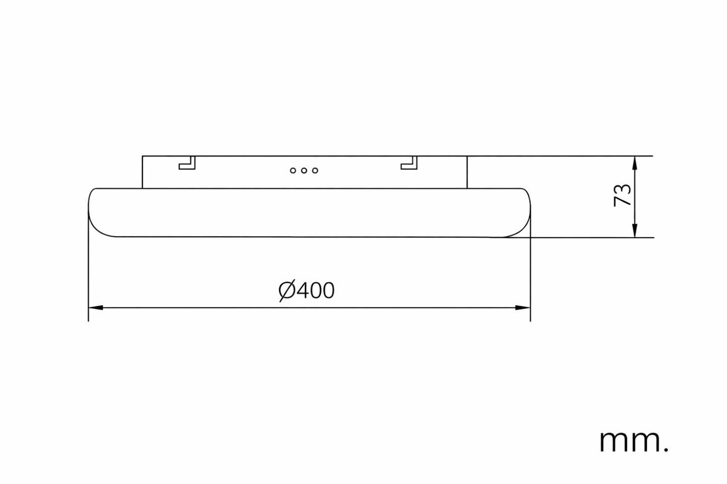 Plafón LED 36W Circular Metal Ø400 mm Irlava