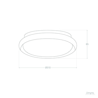 Plafón LED 36W Circular Ø510 mm CCT Seleccionable Rayan