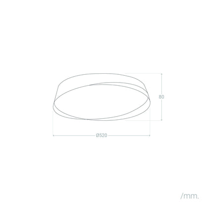 Plafón LED 36W Circular Ø520 mm CCT Seleccionable Nil