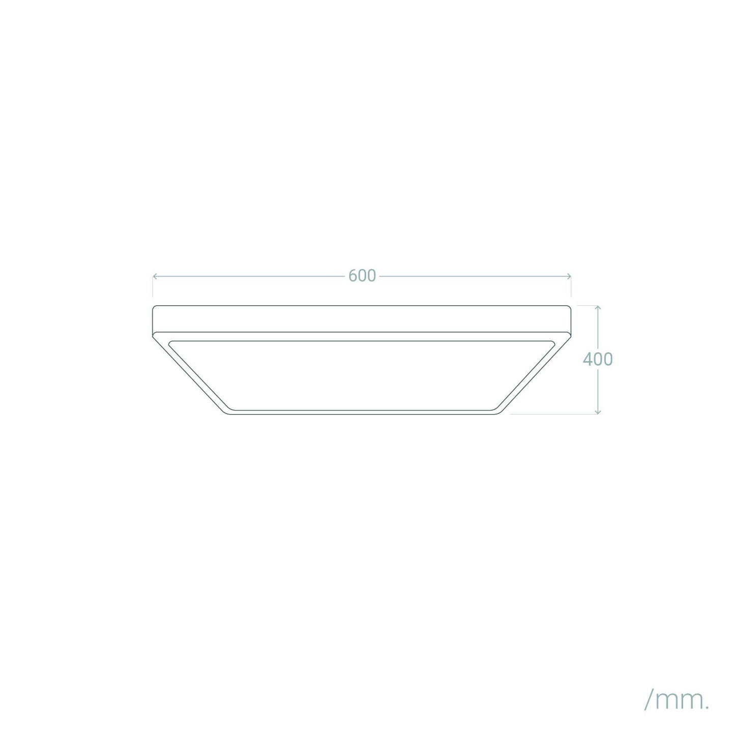 Plafón LED 40W Rectangular Metal 600x400 mm CCT Seleccionable Hidria