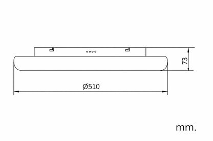 Plafón LED 48W Circular Metal Ø500 mm Irlava