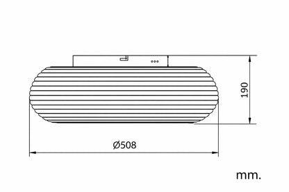 Plafón LED 48W Circular Metal Ø500 mm Junai