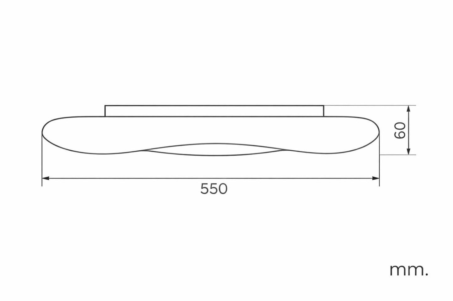 Plafón LED 48W Circular Metal Ø550 mm Kate