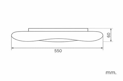 Plafón LED 48W Circular Metal Ø550 mm Kate