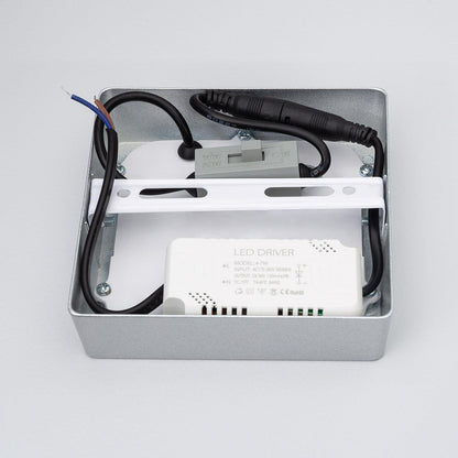 Plafón LED 6W Cuadrado Aluminio 105x105 mm Slim CCT Seleccionable Galán SwitchDimm