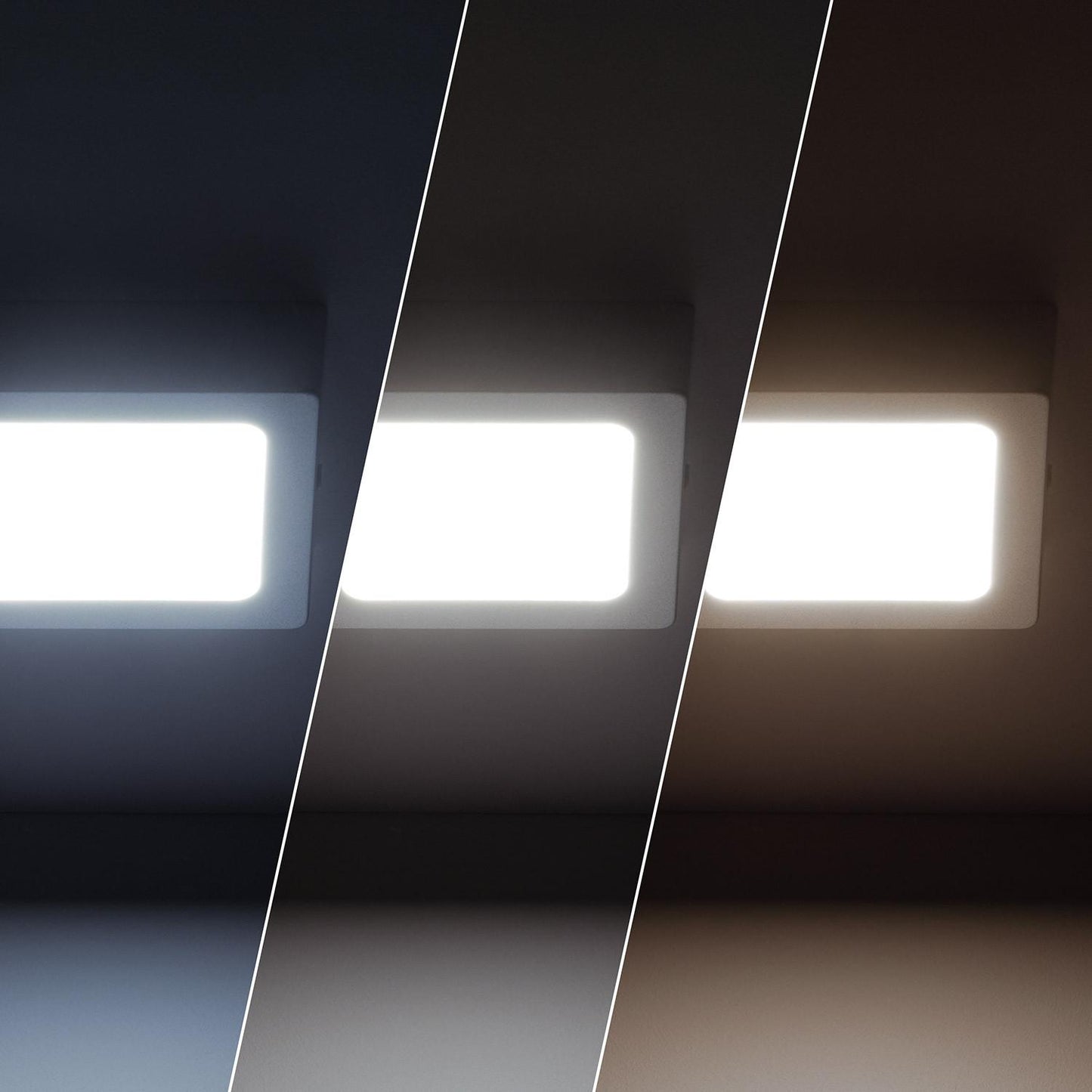 Plafón LED 6W Cuadrado Aluminio 105x105 mm Slim CCT Seleccionable Galán SwitchDimm