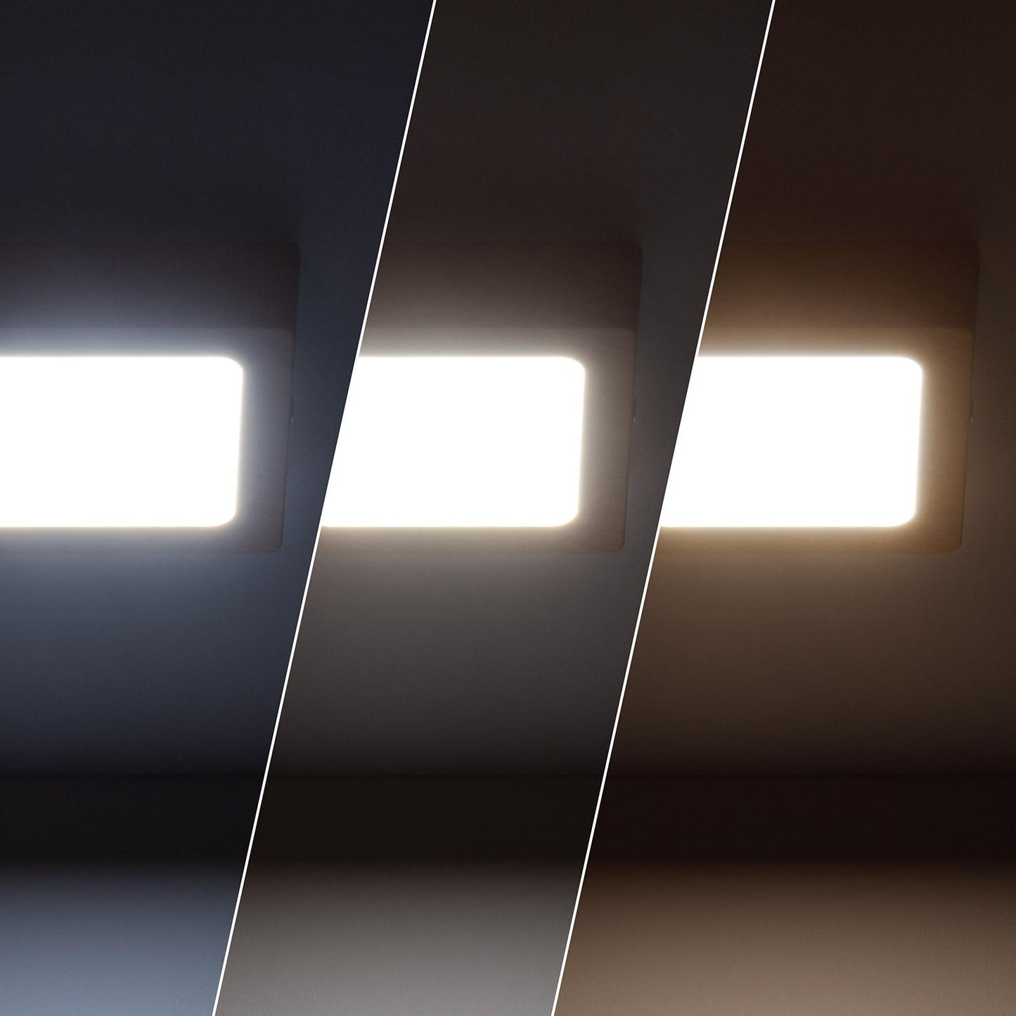 Plafón LED 6W Cuadrado Aluminio 105x105 mm Slim CCT Seleccionable Galán SwitchDimm
