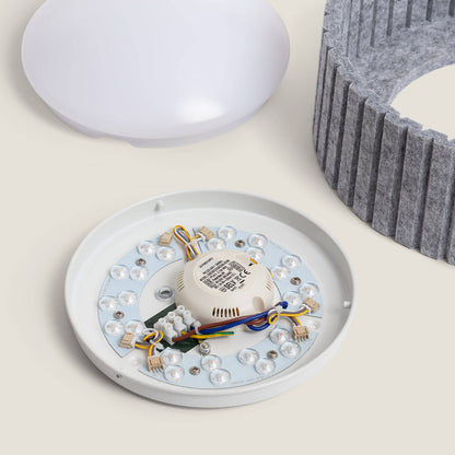 Plafón LED Acústico 9W Circular Fieltro Ø300 mm CCT Seleccionable Kaptyn
