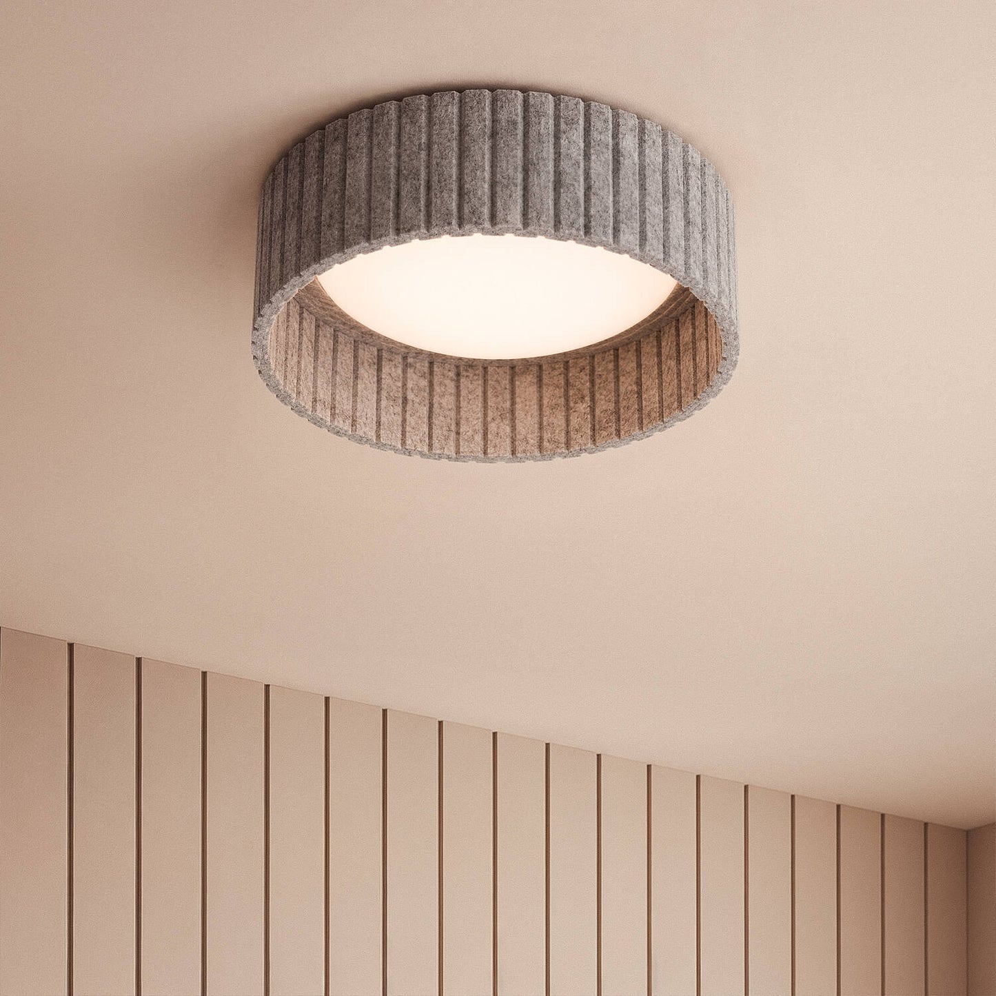 Plafón LED Acústico 9W Circular Fieltro Ø300 mm CCT Seleccionable Kaptyn