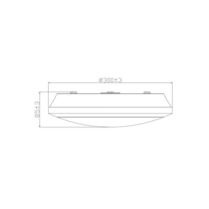 Plafón LED para Exterior 19-28W CCT Seleccionable Regulable Ø300 mm SwitchDimm